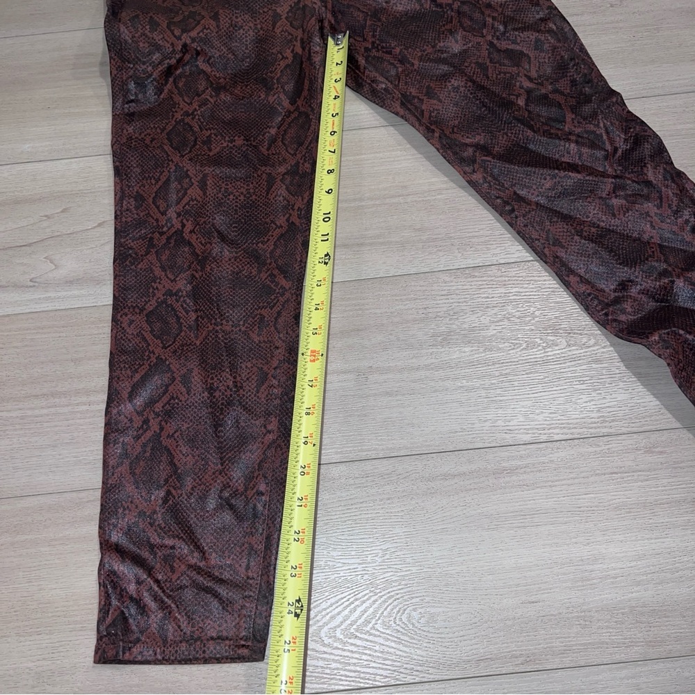 NWT J BRAND Alana High Rise Crop Skinny Jeans Animal Snake Brown Sz 32 Msrp $340 - Picture 13 of 15